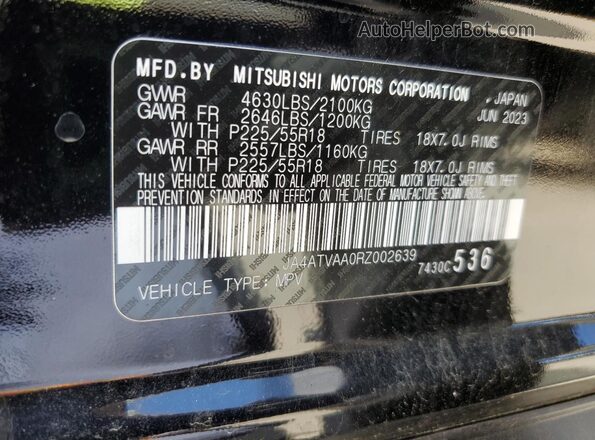 JA4ATVAA0RZ002639 2024 MITSUBISHI ECLIPSE Black 360 interior view