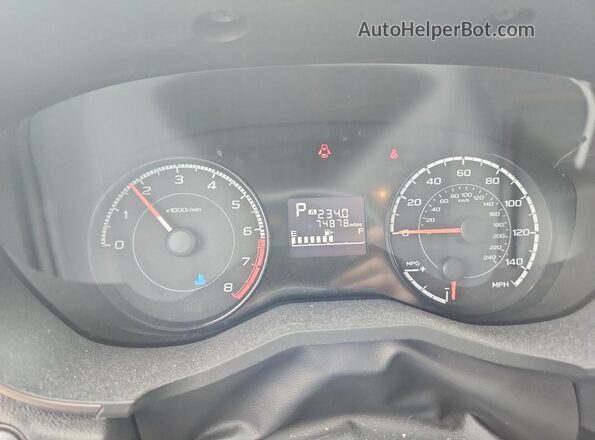 JF2GTABC9JH273266 2018 SUBARU CROSSTREK Gray Instrument cluster view