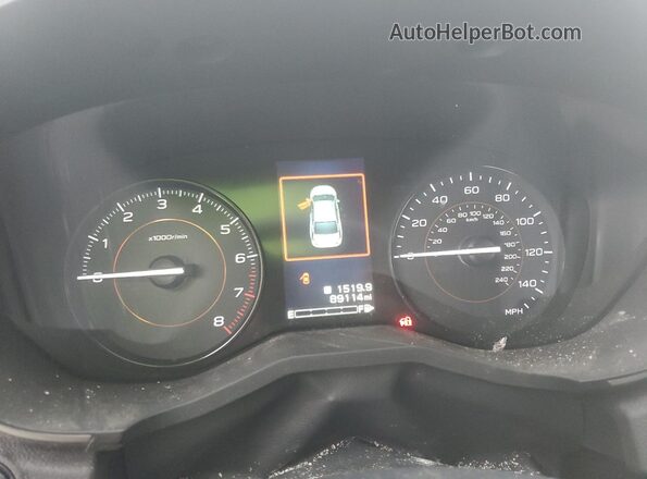 JF2GTADC2J8203587 2018 SUBARU CROSSTREK Silver Vista del cuadro de instrumentos