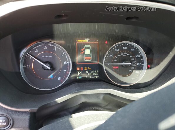 JF2GTAMC6J8208260 2018 SUBARU CROSSTREK Черный Вид щитка приборов