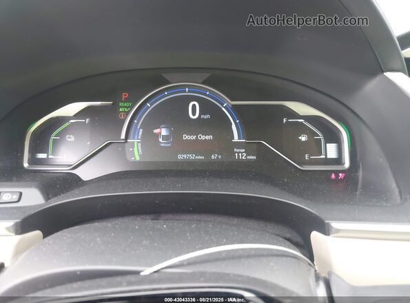 JHMZC5F12KC000464 2019 HONDA CLARITY PLUG-IN HYBRID Белый Вид задних сидений