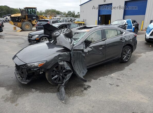JM1GL1TY6J1318441 2018 MAZDA 6 Gray Передня ліва чверть