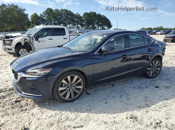 JM1GL1WY7J1336233 2018 MAZDA 6 Blue Передня ліва чверть