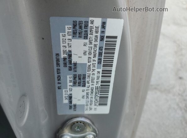 JM1NDAM70P0552955 2023 MAZDA MX-5 Silver Widok naklejki z numerem VIN