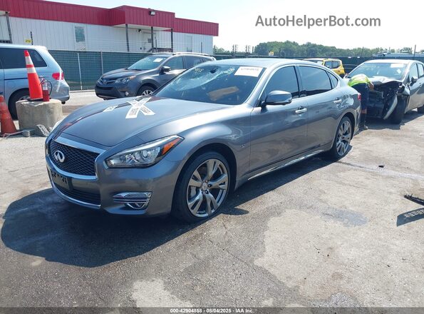 JN1BY1PR3KM725103 2019 INFINITI Q70L Gray Przód lewy