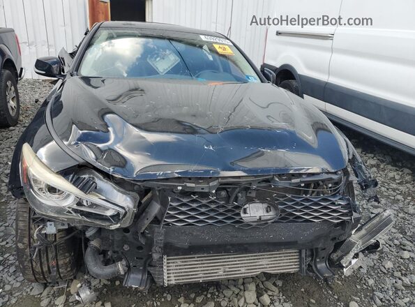 JN1CV7AP7JM240663 2018 INFINITI Q50 Black წინა ხედი