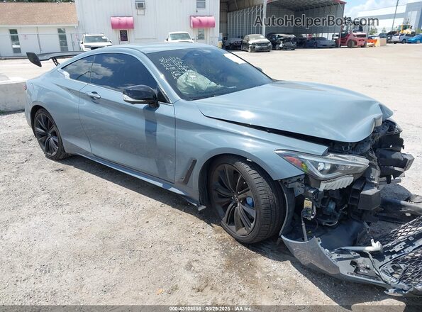 JN1FV7LL5NM680071 2022 INFINITI Q60 Light Blue Передняя правая четверть
