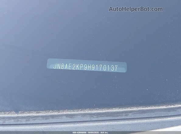 JN8AE2KP9H9170137 2017 NISSAN QUEST Серый Вид подкапотного пространства
