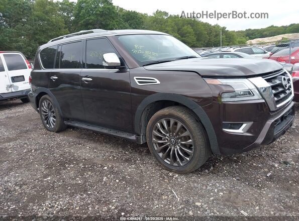 JN8AY2DBXM9792751 2021 NISSAN ARMADA Maroon Delantero derecho
