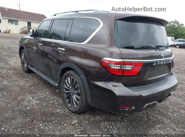 JN8AY2DBXM9792751 2021 NISSAN ARMADA Maroon Trasero izquierdo