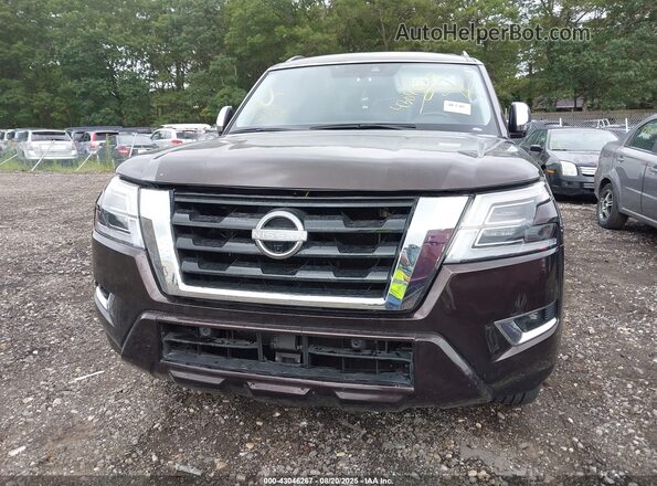JN8AY2DBXM9792751 2021 NISSAN ARMADA Maroon Vista del salpicadero