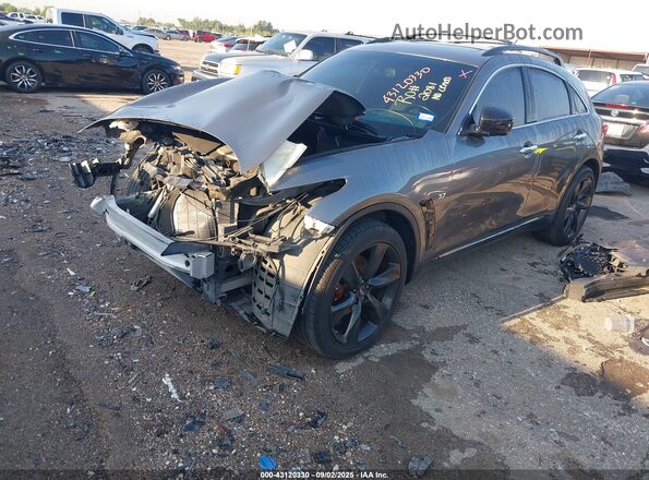 JN8CS1MU0HM140066 2017 INFINITI QX70 Gray Front left