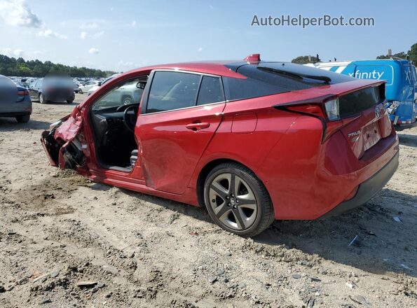 JTDKAMFU4M3141536 2021 TOYOTA PRIUS Red Հետևի ձախ