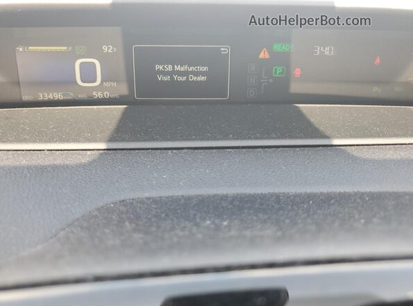 JTDKARFU3L3124612 2020 TOYOTA PRIUS Red ხელსაწყოთა პანელის ხედი