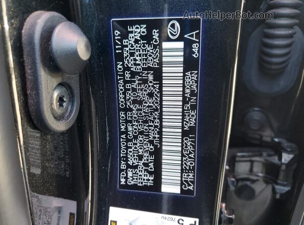 JTHP9JBH9L2022941 2020 LEXUS UX Black Շարժիչի բաժամունքի տեսք