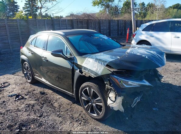 JTHU9JBH8K2001791 2019 LEXUS UX 250H Green Przód prawy