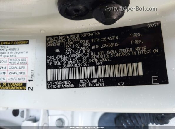 JTJSARBZ1M2191277 2021 LEXUS NX 300 White Շարժիչի բաժամունքի տեսք