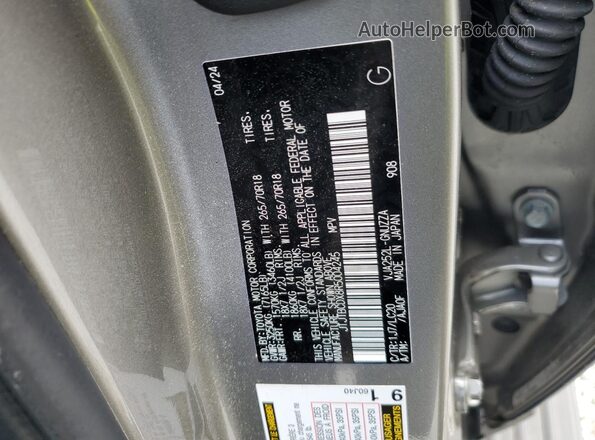 JTJTBCDX8R5004245 2024 LEXUS GX Gray Vista de la etiqueta del VIN