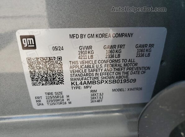 KL4AMBSPXSB019509 2025 BUICK ENCORE Gray ძრავის განყოფილების ხედი