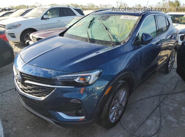 KL4MMFSL7MB036935 2021 BUICK ENCORE Blue Առջևի ձախ երեք քառորդ տեսարան