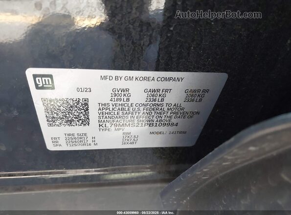 KL79MMS21PB109984 2023 CHEVROLET TRAILBLAZER Черный Вид подкапотного пространства