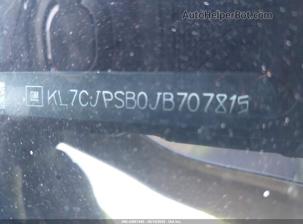 KL7CJPSB0JB707815 2018 CHEVROLET TRAX Silver Вид підкапотного простору