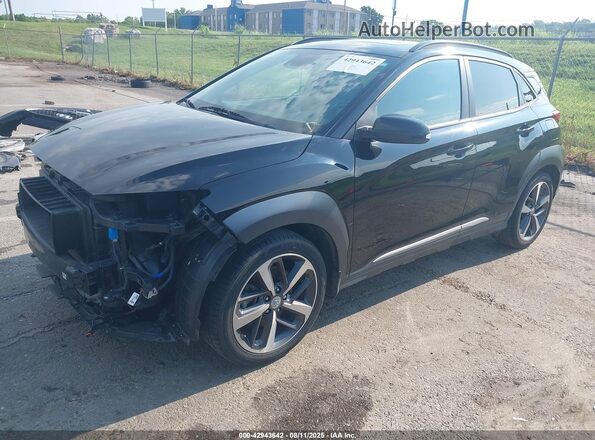 KM8K33A56MU705472 2021 HYUNDAI KONA Black Przód lewy