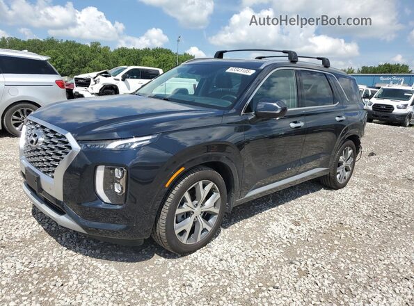 KM8R5DHE6MU317811 2021 HYUNDAI PALISADE Black წინა მარცხენა ხედი სამი მეოთხედიდან