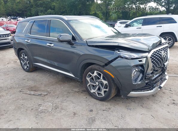 KM8R7DHE6MU246863 2021 HYUNDAI PALISADE Gray Передня права чверть