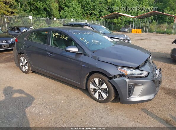 KMHC65LD1KU105838 2019 HYUNDAI IONIQ PLUG-IN HYBRID Серый Передняя правая четверть