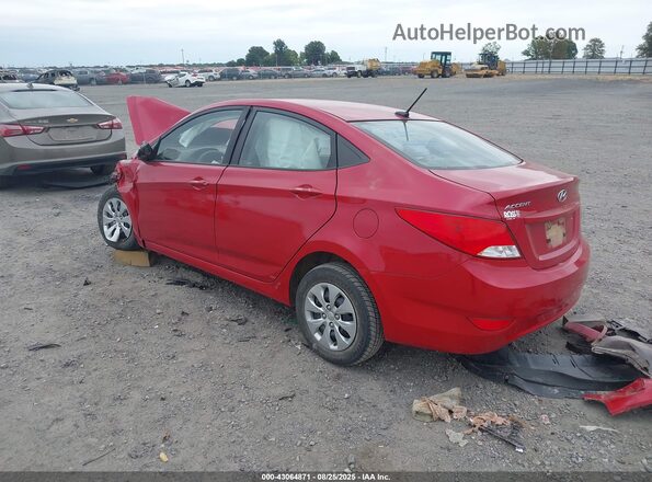 KMHCT4AEXHU194154 2017 HYUNDAI ACCENT Red Задня ліва чверть