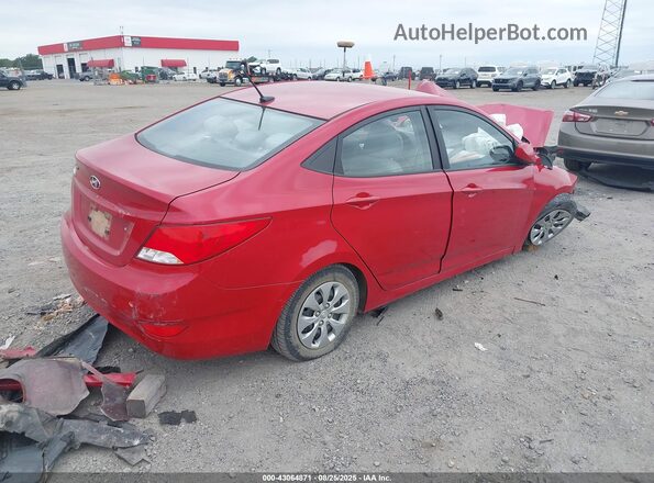 KMHCT4AEXHU194154 2017 HYUNDAI ACCENT Red Задня права чверть
