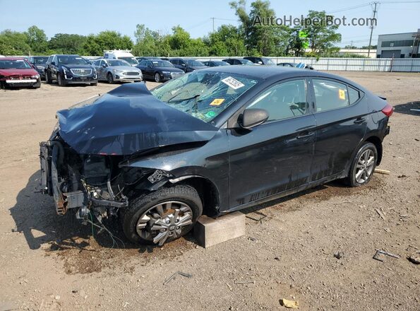 KMHD84LF2JU620873 2018 HYUNDAI ELANTRA Black Передня ліва чверть