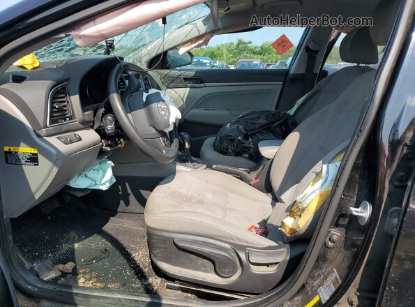 KMHD84LF2JU620873 2018 HYUNDAI ELANTRA Black Вид салону спереду