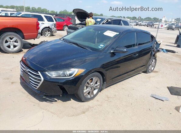 KMHD84LF4JU612810 2018 HYUNDAI ELANTRA Black Przód lewy