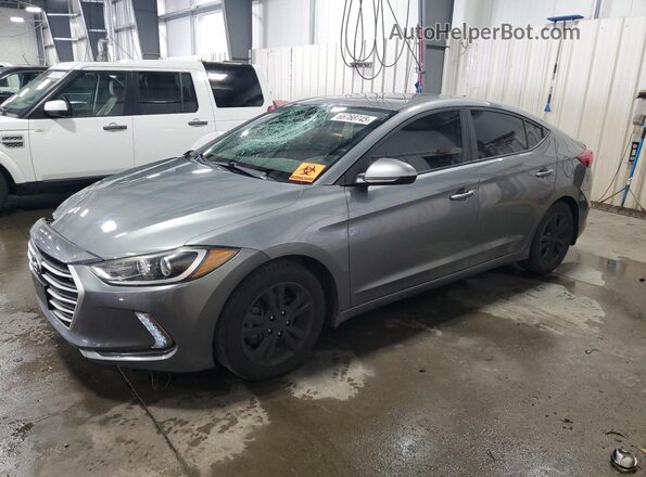 KMHD84LF9JU633376 2018 HYUNDAI ELANTRA Gray Передня ліва чверть