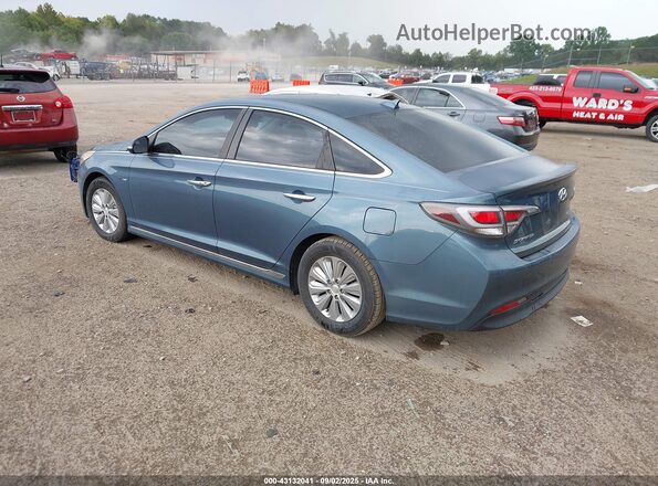 KMHE24L19GA041643 2016 HYUNDAI SONATA HYBRID Blue Trasero izquierdo