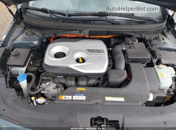 KMHE24L19GA041643 2016 HYUNDAI SONATA HYBRID Blue Vista trasera