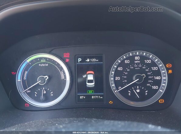 KMHE24L32KA088846 2019 HYUNDAI SONATA HYBRID Белый Вид задних сидений