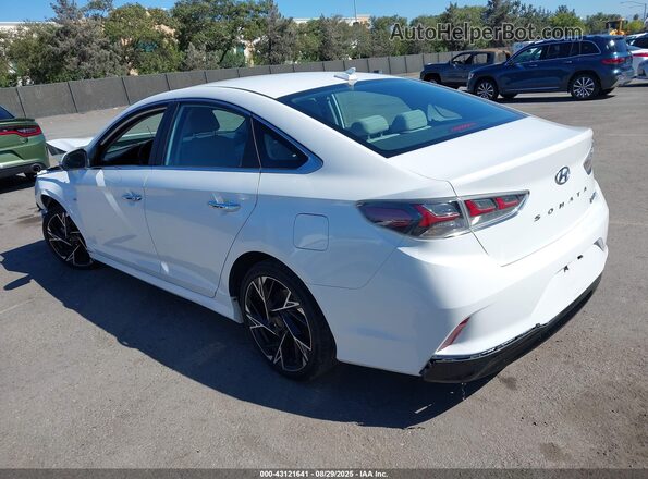 KMHE24L32KA088846 2019 HYUNDAI SONATA HYBRID Белый Задняя левая четверть