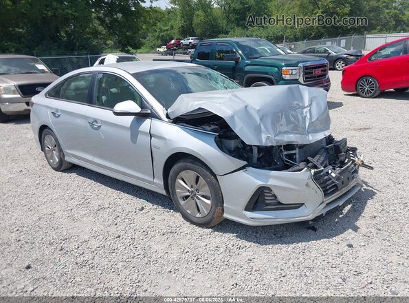 KMHE24L3XKA089324 2019 HYUNDAI SONATA HYBRID Серебряный Передняя правая четверть