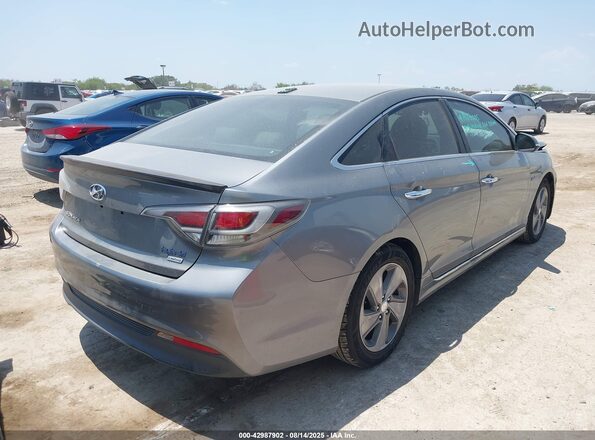 KMHE34L31HA066794 2017 HYUNDAI SONATA HYBRID Серый Задняя правая четверть
