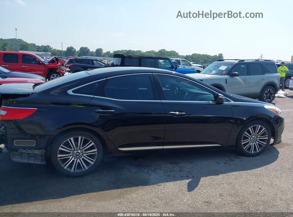 KMHFH4JG8GA559852 2016 HYUNDAI AZERA Black Widok wnętrza z tyłu