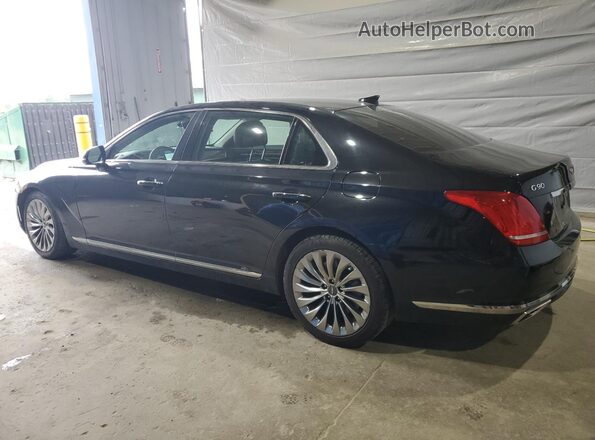 KMHG34JA4JU040981 2018 GENESIS G90 Black Հետևի ձախ