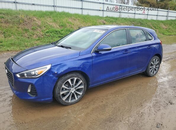 KMHH35LE6JU077881 2018 HYUNDAI ELANTRA Blue Vista tres cuartos delantera izquierda