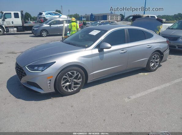 KMHL64JA4MA147444 2021 HYUNDAI SONATA Silver წინა მარცხენა ხედი სამი მეოთხედიდან