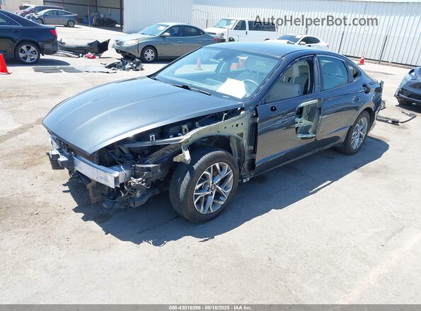 KMHL64JAXPA311865 2023 HYUNDAI SONATA Gray წინა მარცხენა ხედი სამი მეოთხედიდან