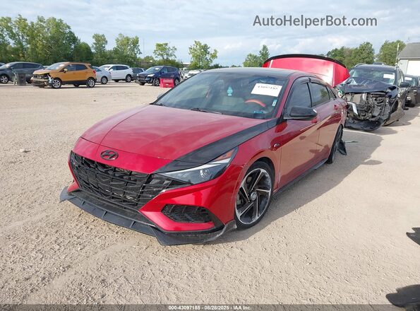 KMHLR4AF2NU231796 2022 HYUNDAI ELANTRA Красный Передняя левая четверть