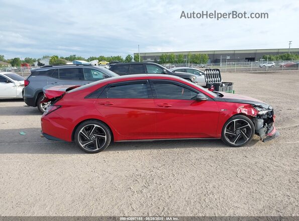 KMHLR4AF2NU231796 2022 HYUNDAI ELANTRA Красный Вид задней части салона