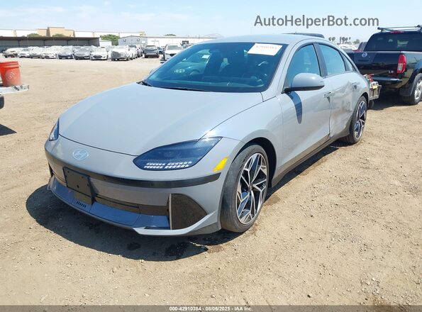 KMHM34AA9PA033358 2023 HYUNDAI IONIQ 6 Gray წინა მარცხენა ხედი სამი მეოთხედიდან